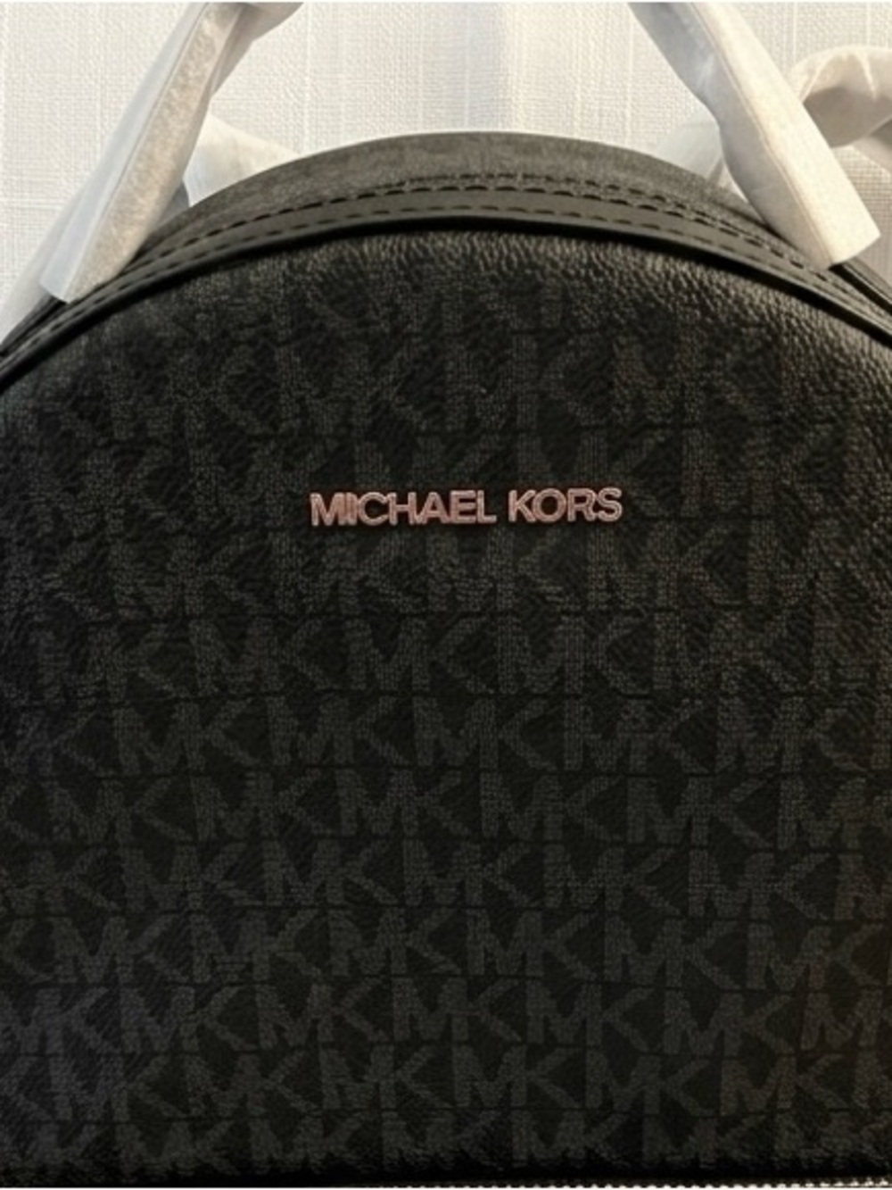 Michael Kors Sheila Signature Logo Backpack Bag - Black - Picture 3 of 7